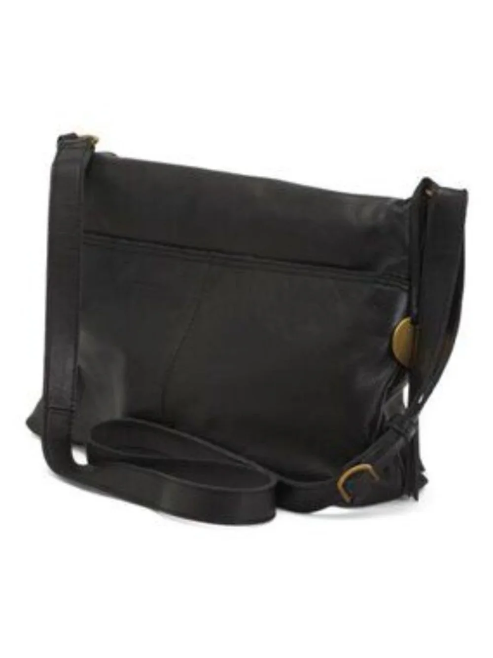 MARGOT Leather Mickey Hobo With Double Zip Pockets